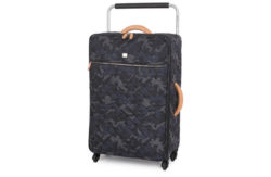 IT Luggage Large Quilted Camo 4 Wheel Suitcase - Graphite